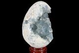 Crystal Filled Celestine (Celestite) Egg Geode #88319-2